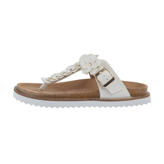 Corkys Footwear Women's Bless Her Heart White Floral Sandal