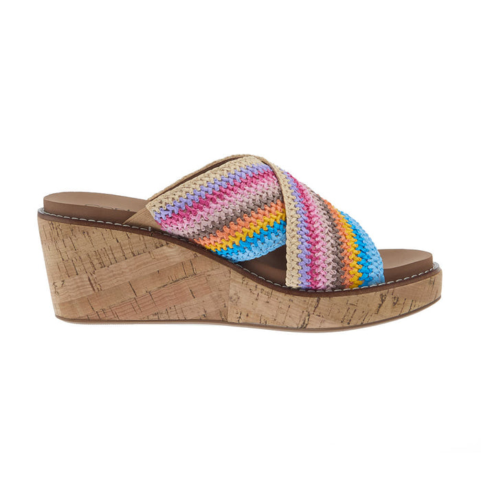Corkys Footwear Women's Peace Out Multi Color Wedge Casual