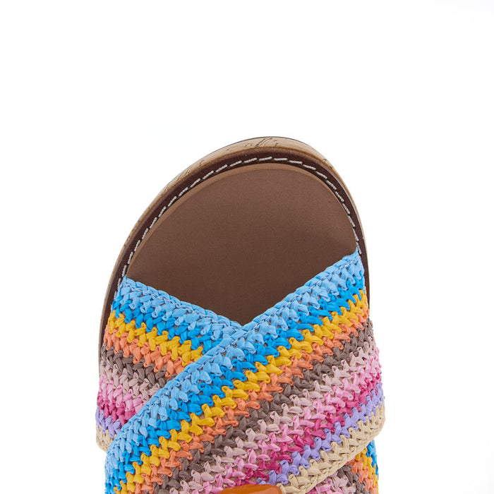 Corkys Footwear Women's Peace Out Multi Color Wedge Casual
