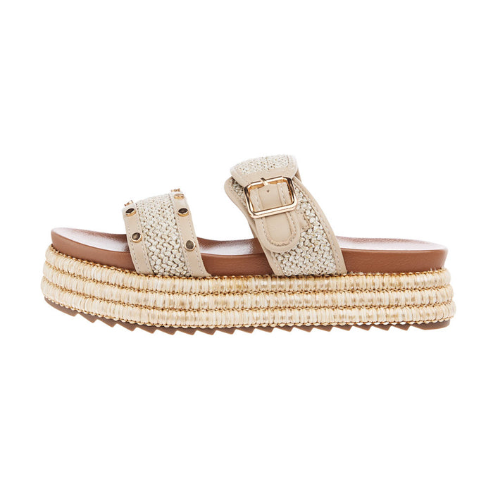 Corkys Footwear Womens Natural Raffia Flat Sandals