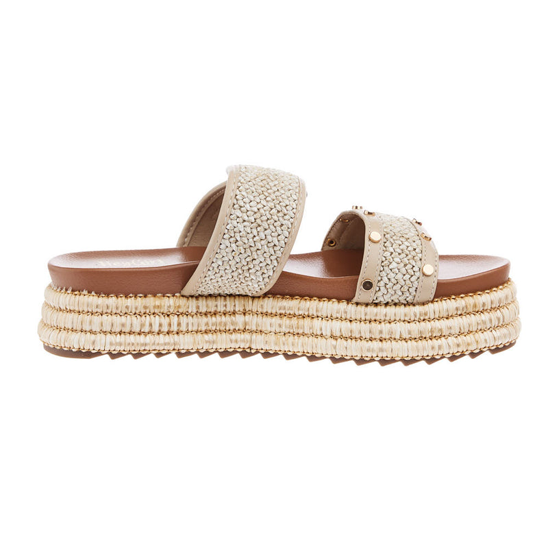 Corkys Footwear Womens Natural Raffia Flat Sandals