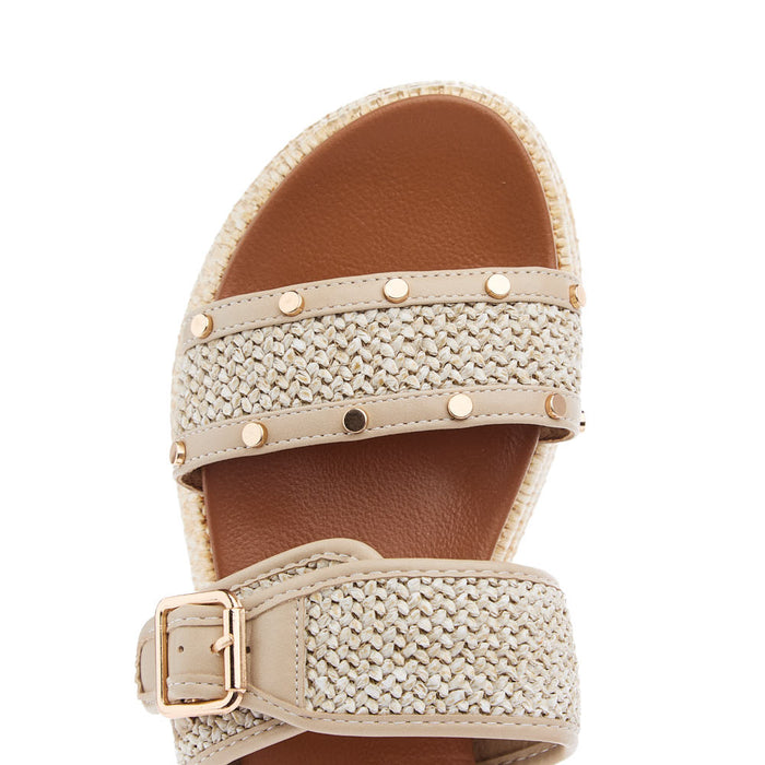 Corkys Footwear Womens Natural Raffia Flat Sandals