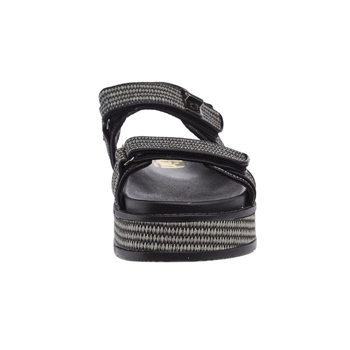Corkys Footwear Womens Go For It Black Raffia Sandals