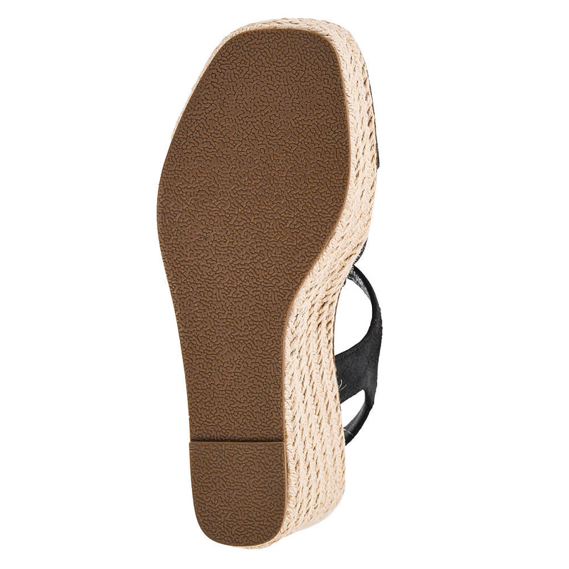 Corkys Footwear Women's Something's Fishy Black Wedge Sandal