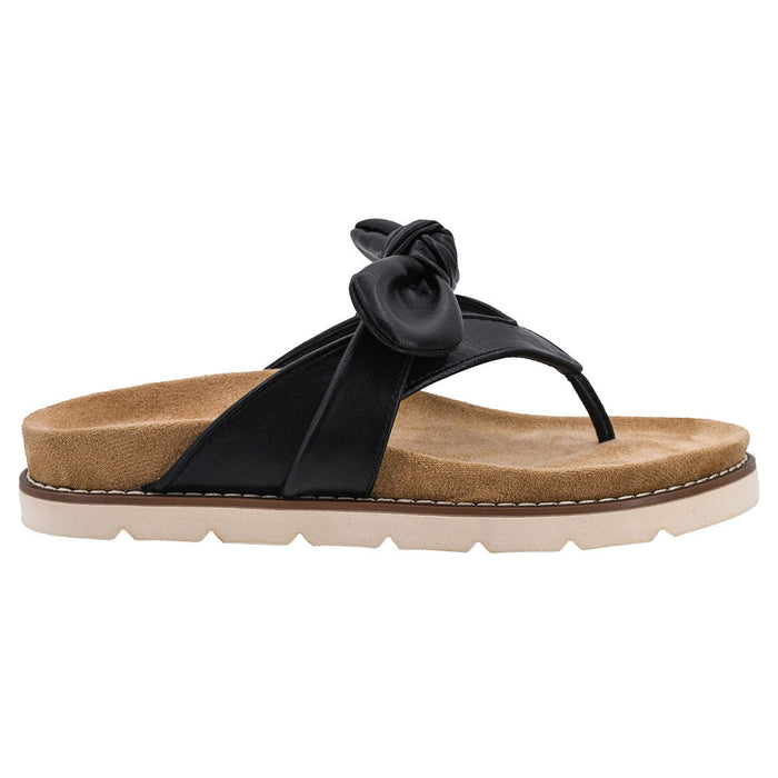 Corkys Footwear Women's Black Never Settle Flat Sandal