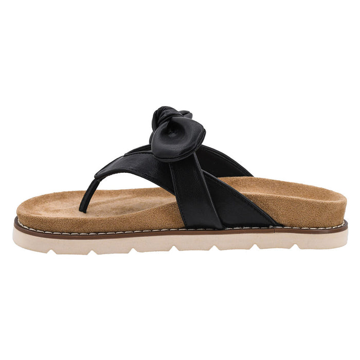 Corkys Footwear Women's Black Never Settle Flat Sandal