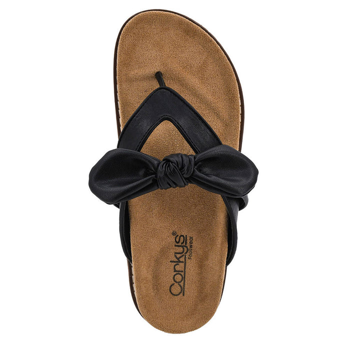 Corkys Footwear Women's Black Never Settle Flat Sandal