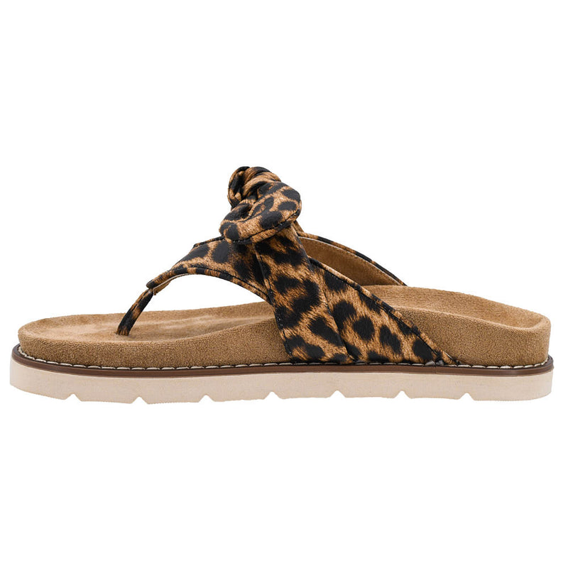 Corkys Footwear Women's Leopard Never Settle Flat Sandal