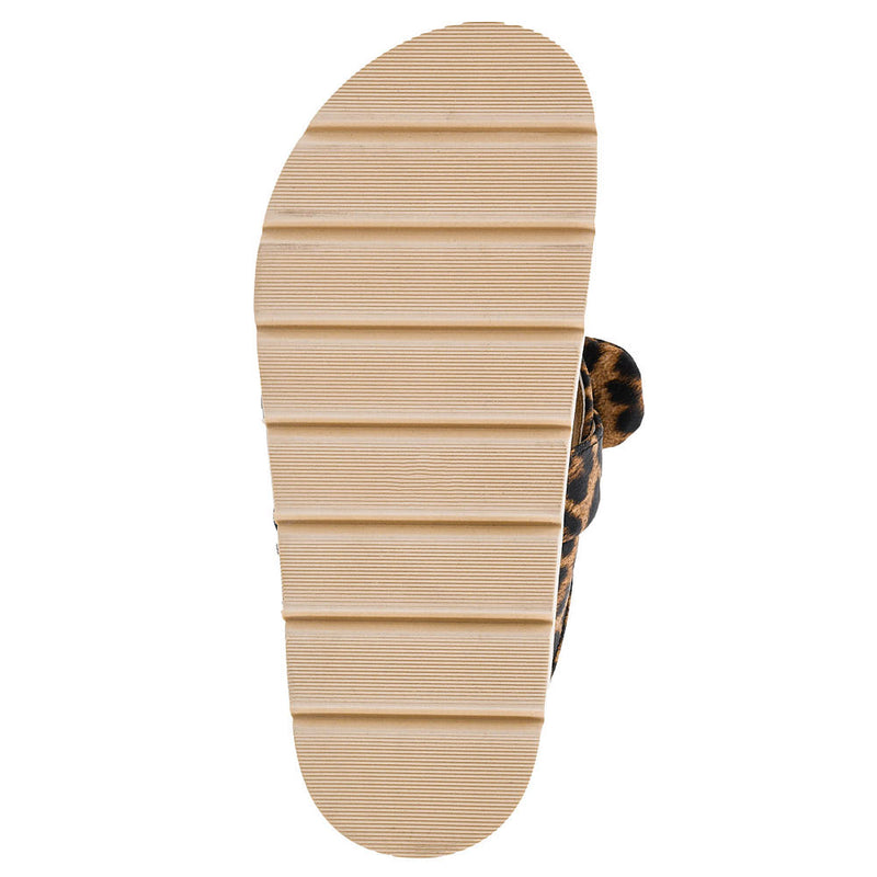 Corkys Footwear Women's Leopard Never Settle Flat Sandal