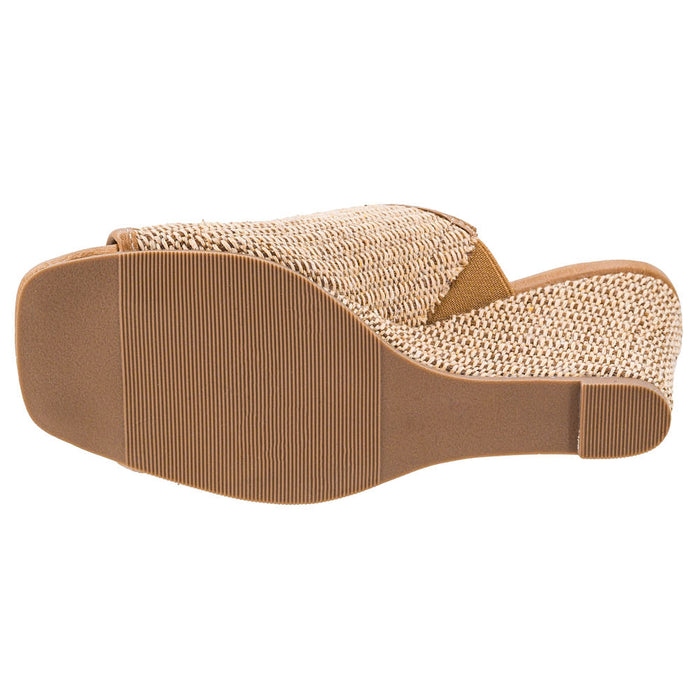 Corkys Footwear Women's Raffia Kiss Me Wedge Sandal