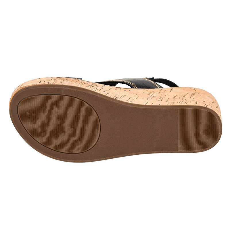 Corkys Footwear Women's Black Darlin Wedge Sandal
