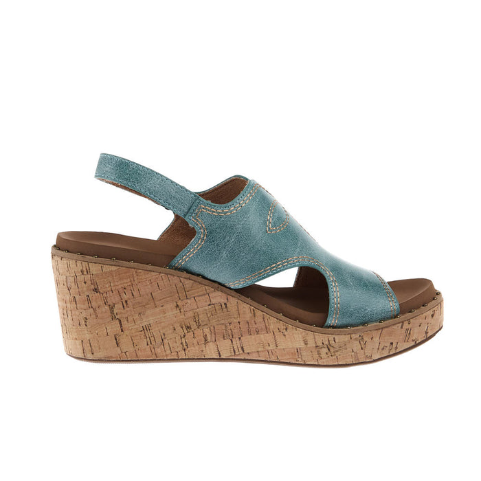 Corkys Footwear Women's Turquoise Darlin Wedge Sandal