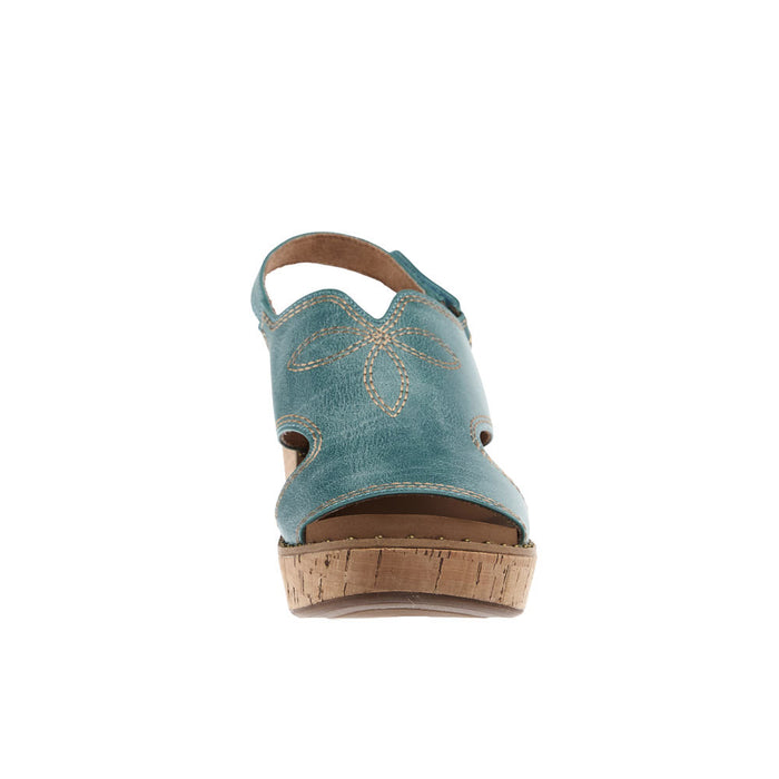 Corkys Footwear Women's Turquoise Darlin Wedge Sandal