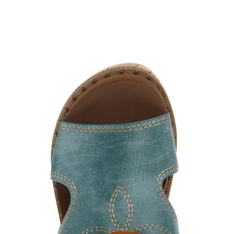 Corkys Footwear Women's Turquoise Darlin Wedge Sandal