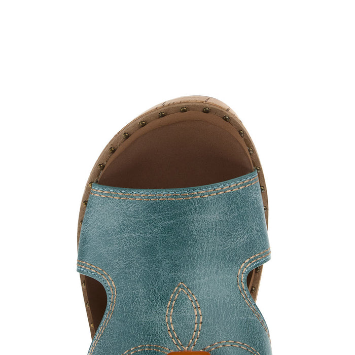 Corkys Footwear Women's Turquoise Darlin Wedge Sandal