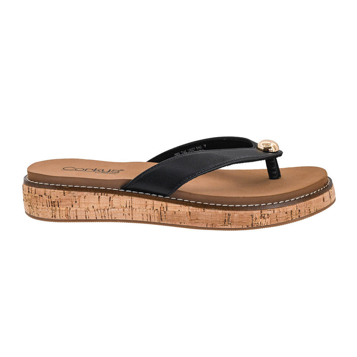 Corkys Footwear Women's Black Off The Deep End Wedge Sandal