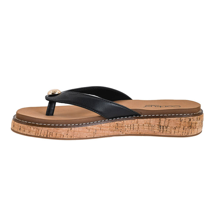 Corkys Footwear Women's Black Off The Deep End Wedge Sandal