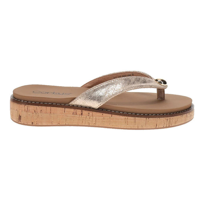 Corkys Footwear Women's Gold Off The Deep End Wedge Sandal
