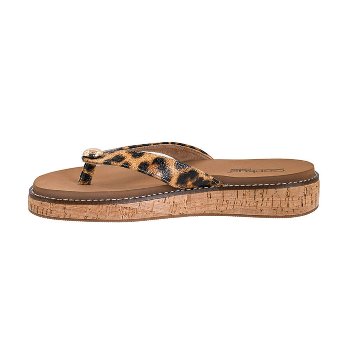 Corkys Footwear Women's Leopard Off The Deep End Wedge Sandal