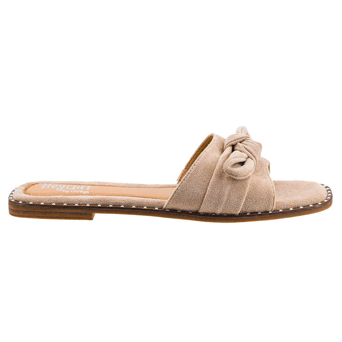 Corkys Footwear Women's Sand Faux Suede Clam Bake Sandal