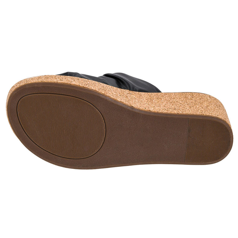 Corkys Footwear Women's Black Miss Understood Wedge Sandal
