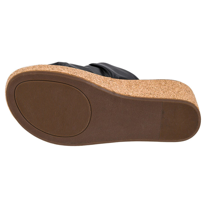 Corkys Footwear Women's Black Miss Understood Wedge Sandal