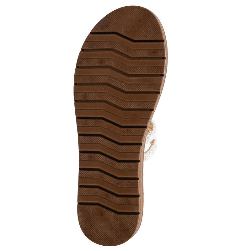 Corkys Footwear Women's Ivory Multi Beaded Sandal