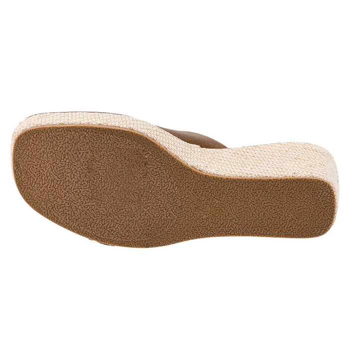 Corkys Footwear Women's Cognac Manifest Buckle Wedge Sandal