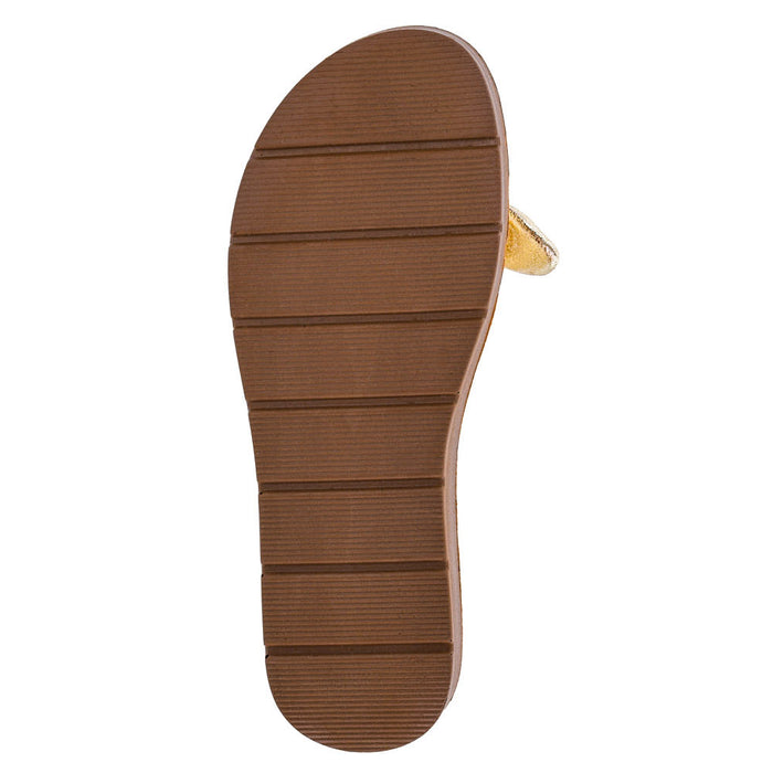 Corkys Footwear Women's Gold Crinkle Metallic Too Cute Sandal