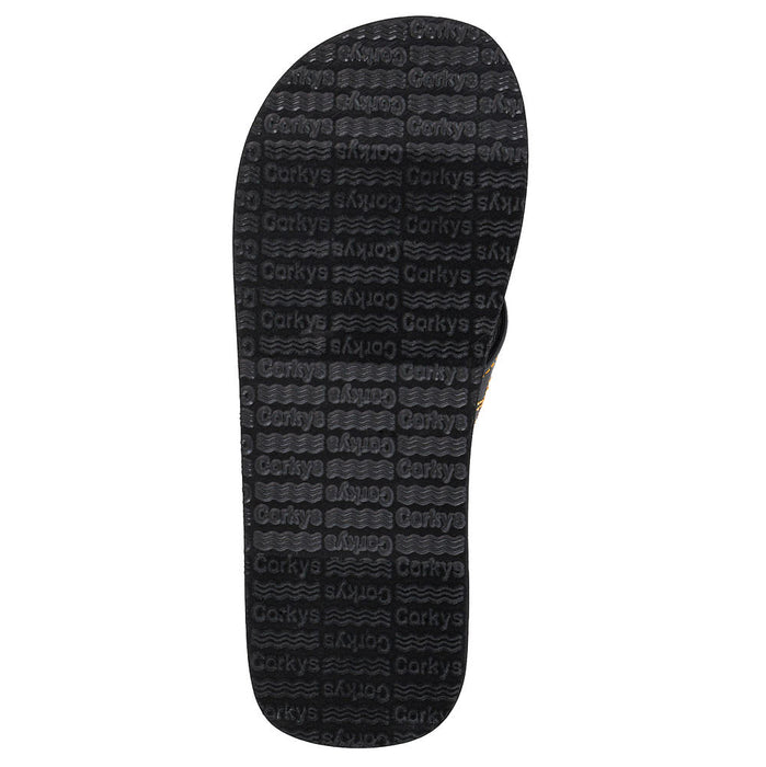 Corkys Footwear Women's Black Overboard Stitched Sandal