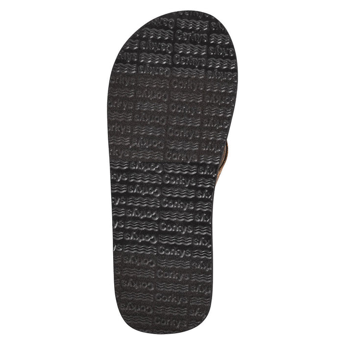 Corkys Footwear Women's Brown Overboard Saddle Stitched Sandal