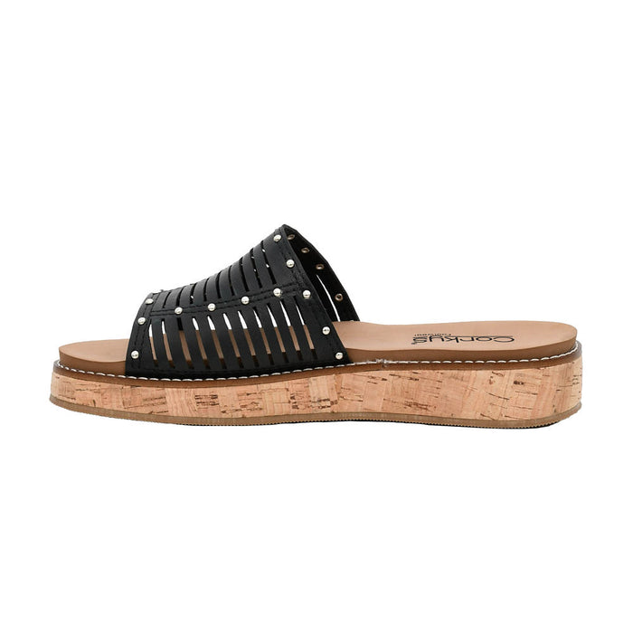 Corkys Footwear Women's At Ease Black Studded Sandal