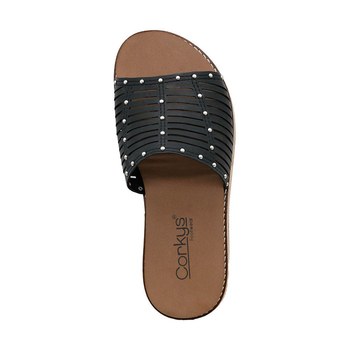 Corkys Footwear Women's At Ease Black Studded Sandal