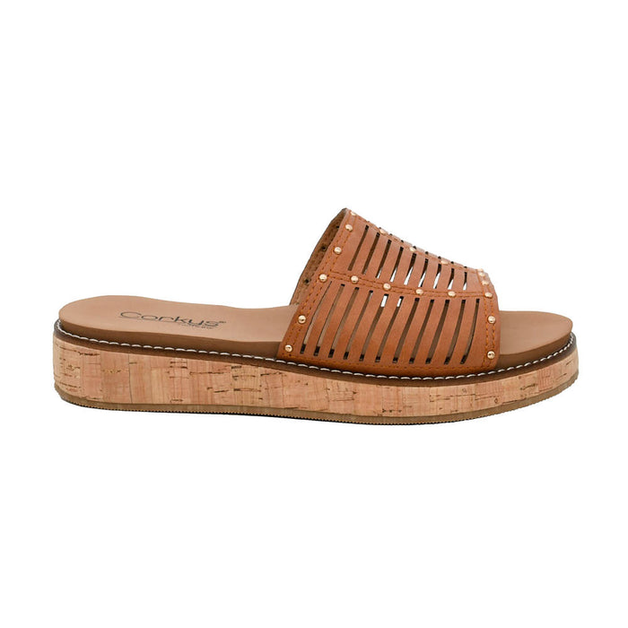 Corkys Footwear Women`s At Ease Cognac Studded Sandal