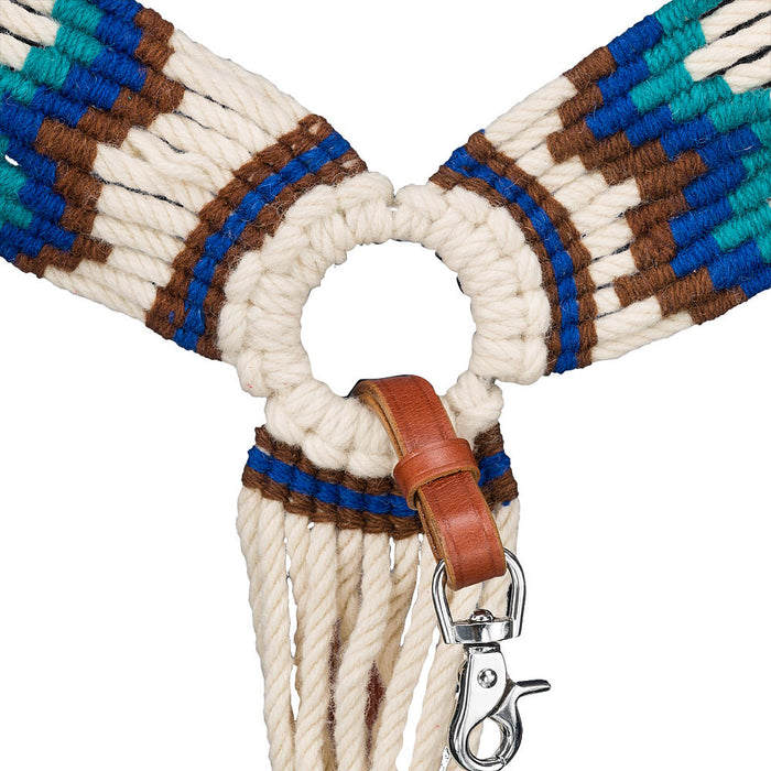 Tough 1 Cream Brown Royal Blue Turquoise Wool Breast Collar
