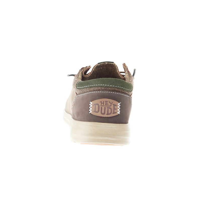 Hey Dude Men's Paul Wide Leather Nut Casual