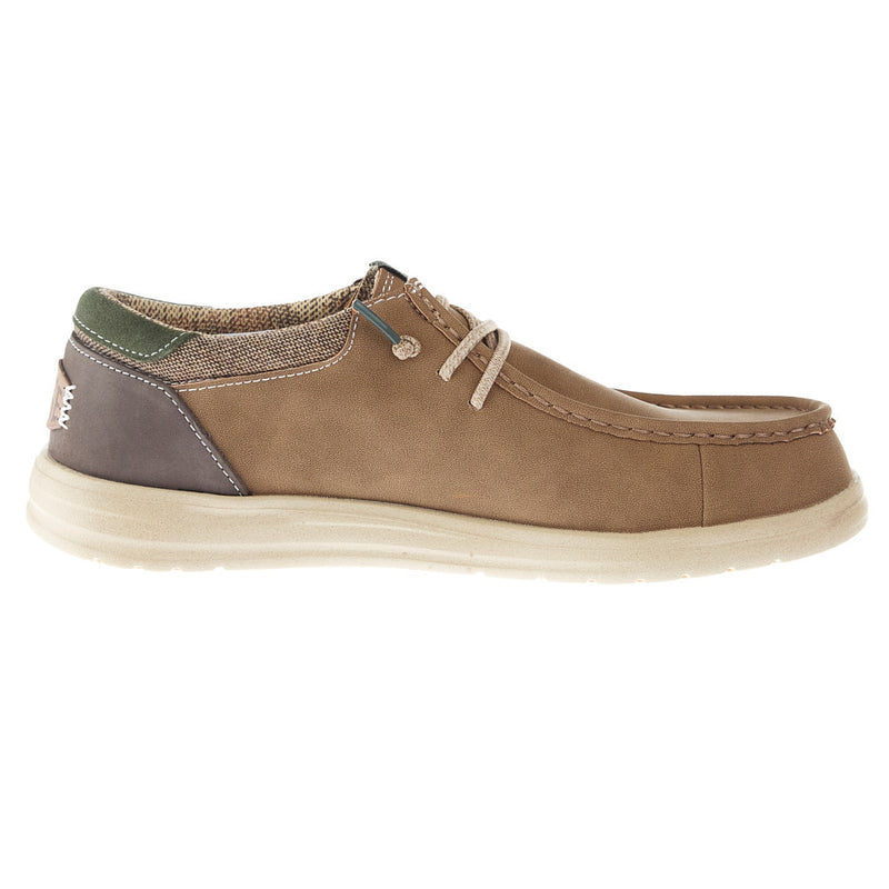 Hey Dude Men's Paul Wide Leather Nut Casual