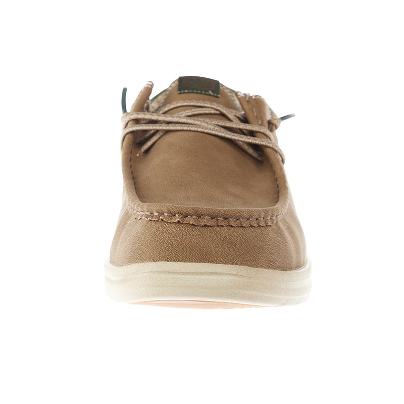 Hey Dude Men's Paul Wide Leather Nut Casual