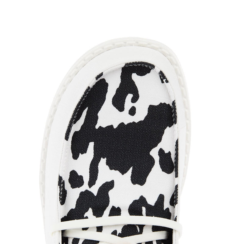 Hey Dude Womens Wendy Animal White Cow Print Casual