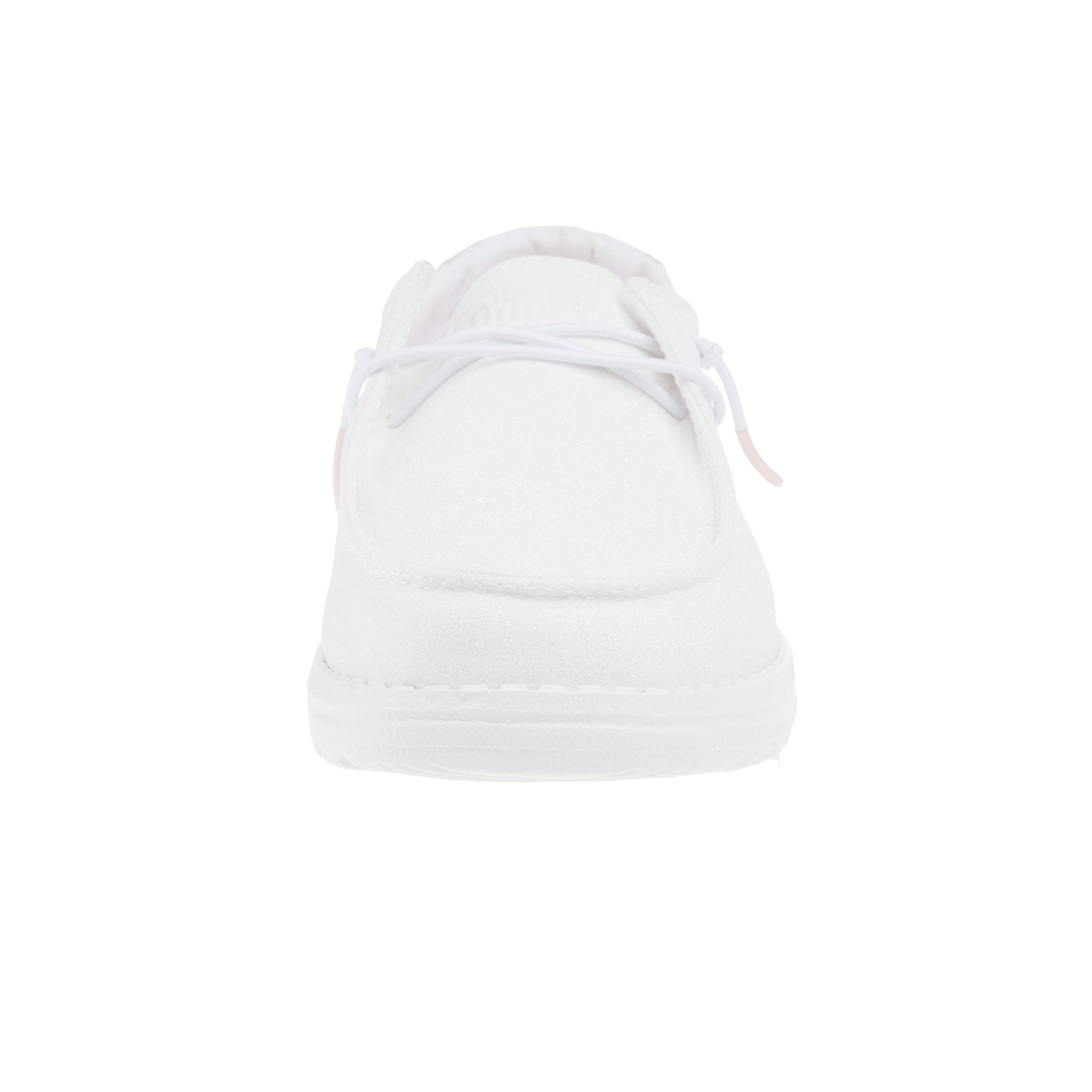 Hey Dude Womens White Metallic Sparkle Casual Shoe