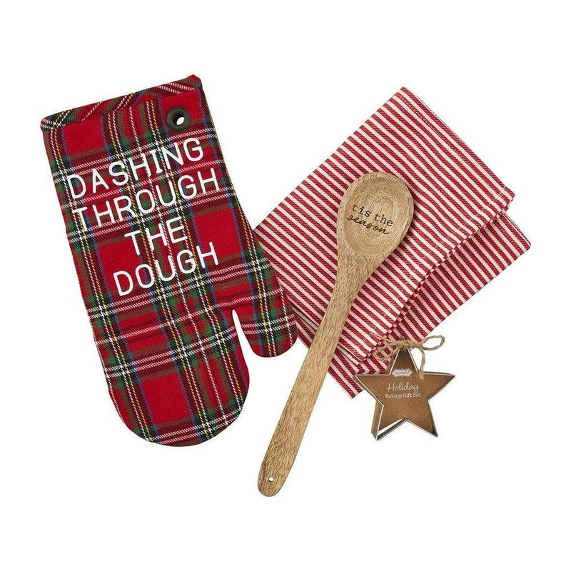 Mud Pie Dashing Oven Mitt Towel Set