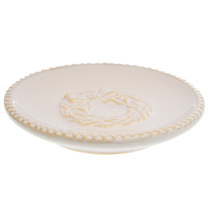 Mud Pie Wreath Tidbit Plate