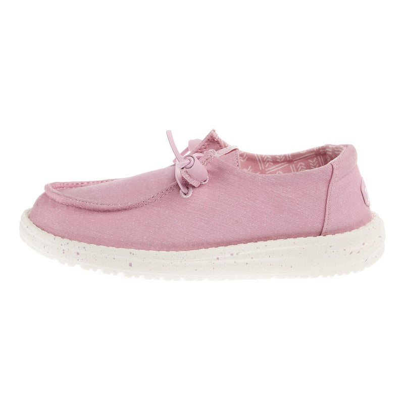 Hey Dude Kid's Wendy Strech Canvas Cameo Pink Casual Shoe