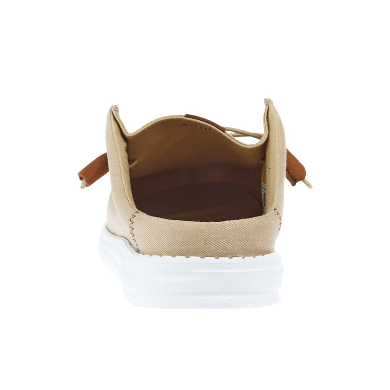 Hey Dude Men`s Tan Wally Slip Stretch Canvas Casual