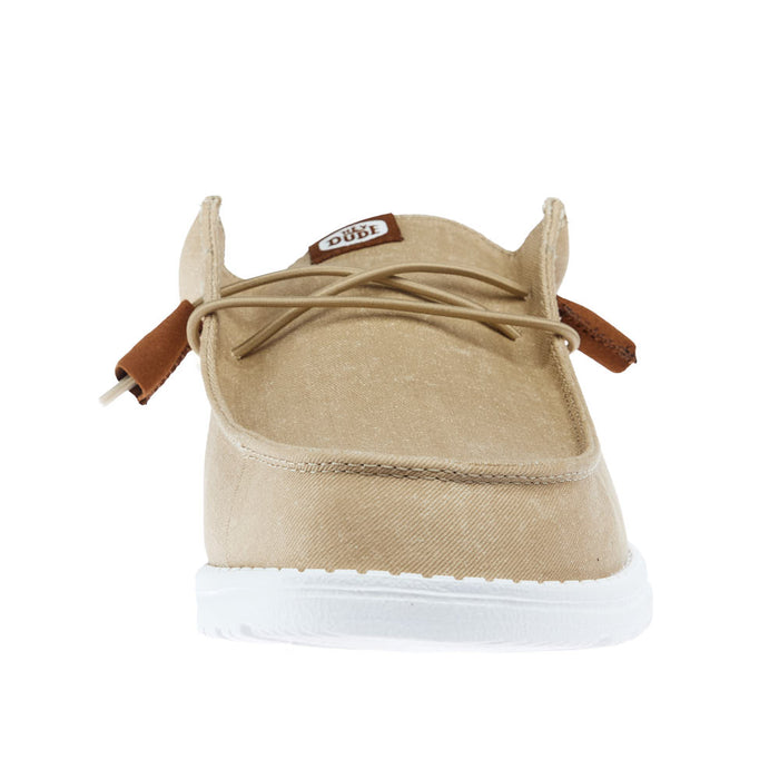Hey Dude Men`s Tan Wally Slip Stretch Canvas Casual