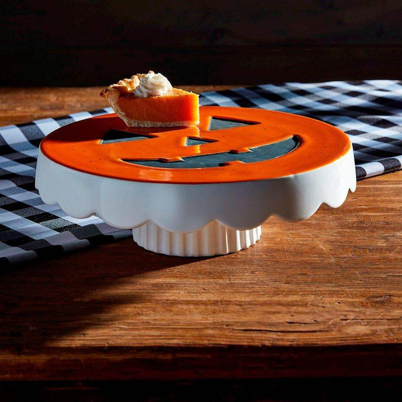 Mud Pie Jack O Lantern Pedestal/Reindeer Chip Server