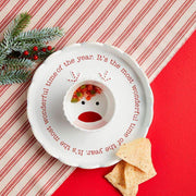 Mud Pie Jack O Lantern Pedestal/Reindeer Chip Server