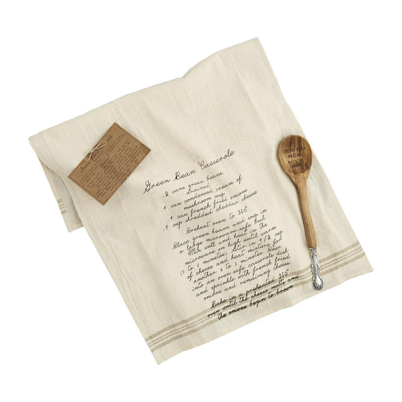 Mud Pie Thanksgiving Recipe Spoon and Towel Set