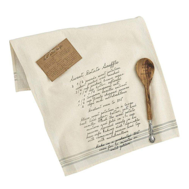 Mud Pie Thanksgiving Recipe Spoon and Towel Set