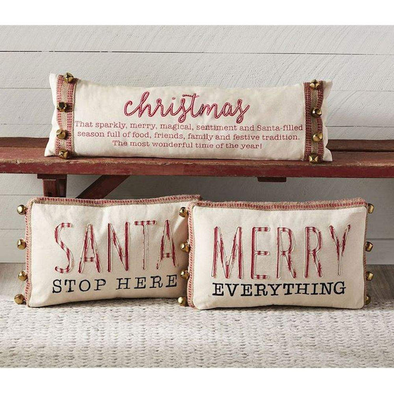 Mud Pie Merry Everything Webbing Pillow